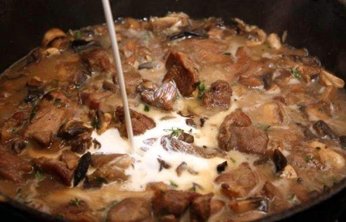 Рецепт Паста с индейкой и грибами шаг-7