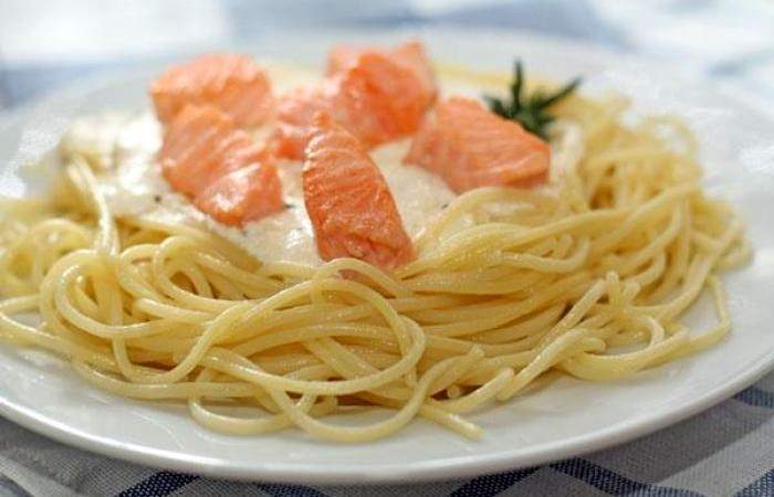 Рецепт Паста с лососем и сыром Готовим Рыба Паста с лососем и сыром