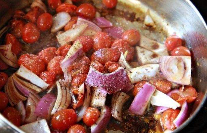 Рецепт Паста с помидорами черри и креветками шаг-3