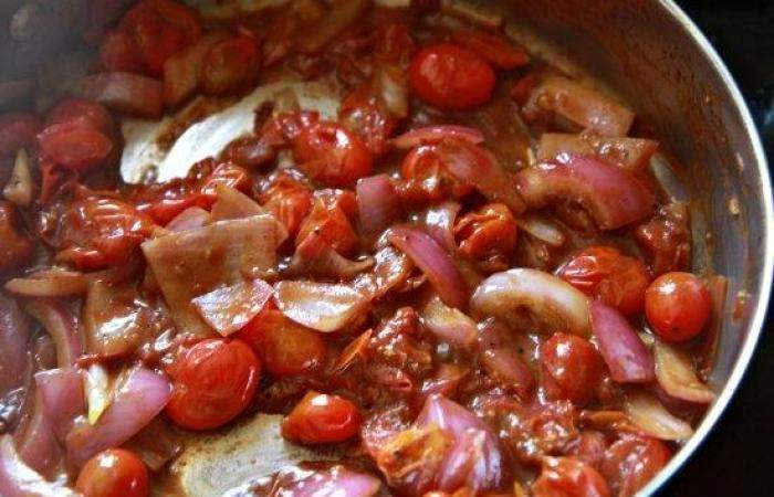 Рецепт Паста с помидорами черри и креветками  шаг-4
