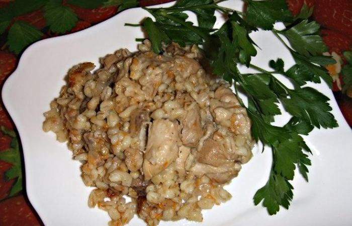 Рецепт Перловка с курицей в мультиварке Готовим Кухонная техника Перловка с курицей в мультиварке