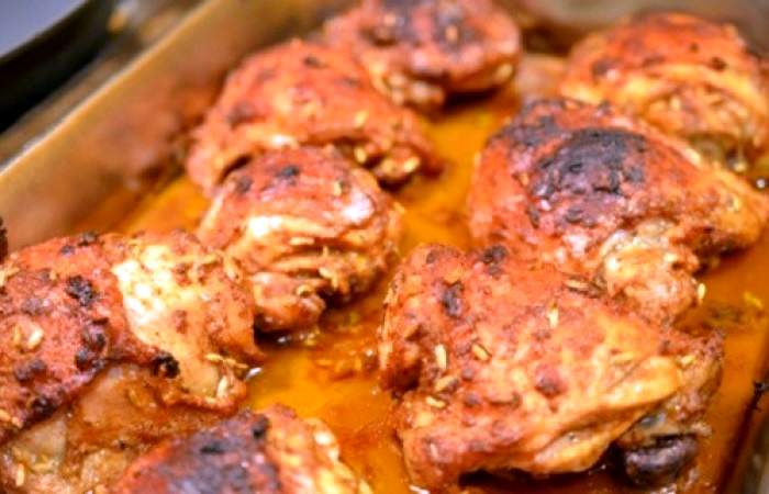 Рецепт Пикантные куриные бедрышки в духовке  шаг-4