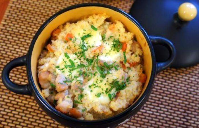 Рецепт Пшенная каша с курицей в горшочке Готовим Мясо Пшенная каша с курицей в горшочке