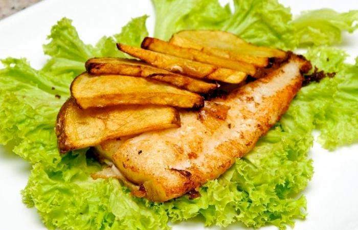 Рецепт Рыбное филе с картофельными чипсами шаг-10