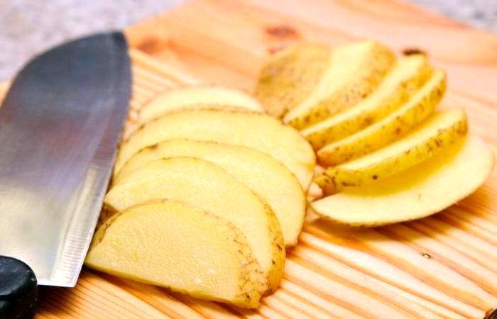 Рецепт Рыбное филе с картофельными чипсами шаг-7