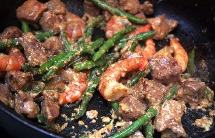 Рецепт Рисовая лапша с мясом и креветками шаг-5