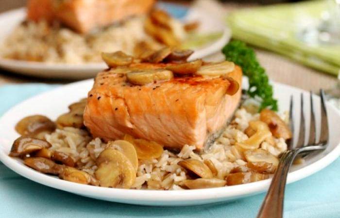 Рецепт Семга с шампиньонами Готовим Рыба Семга с шампиньонами