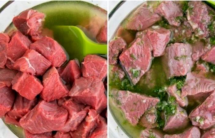 Рецепт Шашлык из говядины с овощами  шаг-4
