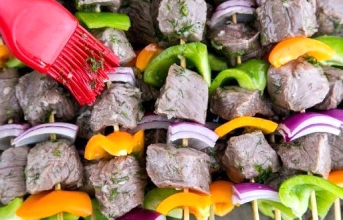 Рецепт Шашлык из говядины с овощами шаг-6