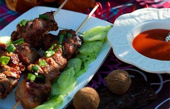 Рецепт Шашлык из свиной шеи Готовим Мясо Шашлык из свиной шеи