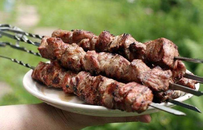 Рецепт Шашлык из свиной шеи с помидорами Готовим Мясо Шашлык из свиной шеи с помидорами