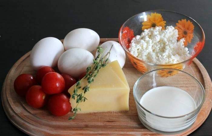 Рецепт Сырная фриттата в духовке шаг-1