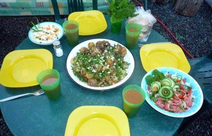 Рецепт Свиные ребра с картофелем на костре Готовим Мясо Свиные ребра с картофелем на костре