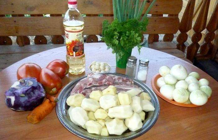 Рецепт Свиные ребра с картофелем на костре шаг-1