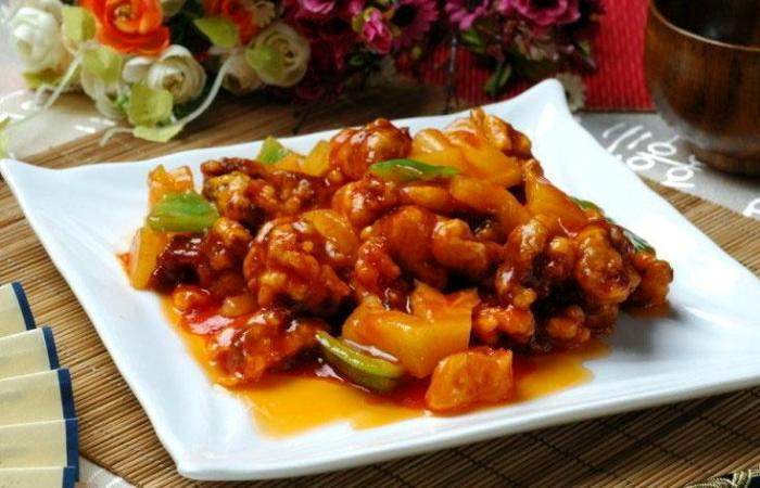 Рецепт Свинина с ананасами Готовим Мясо Свинина с ананасами