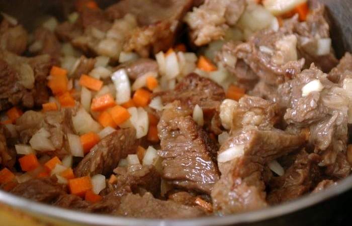 Рецепт Тушеное мясо с рисом  шаг-4