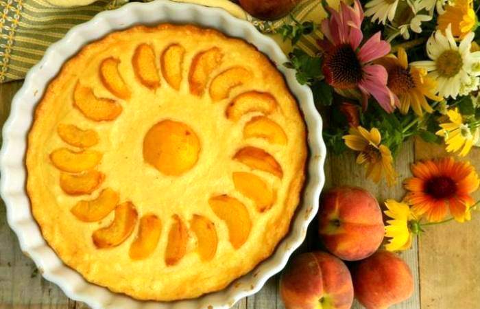 Рецепт Творожная запеканка с персиками и манкой Готовим Мясо Творожная запеканка с персиками и манкой