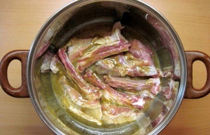 Рецепт Запеченные ребрышки в горчичном маринаде  шаг-4