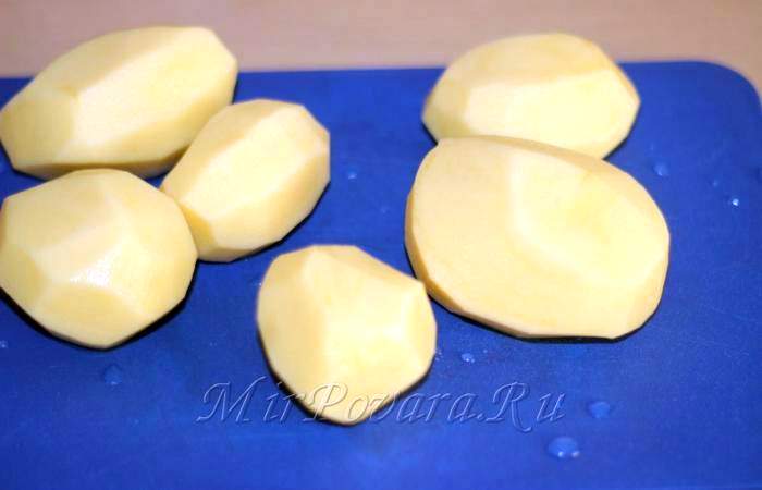 Рецепт Запеченный картофель в сметане в духовке шаг-1