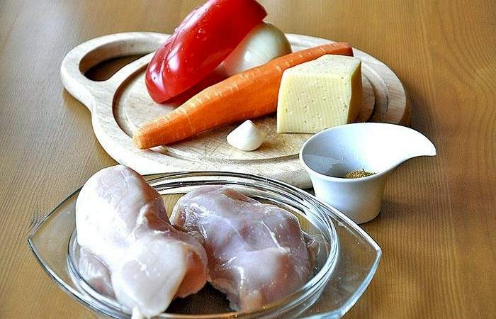 Рецепт Запеканка из курицы с овощами шаг-1