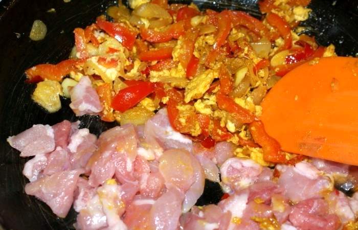Рецепт Жареный рис по-тайски с курицей  шаг-4