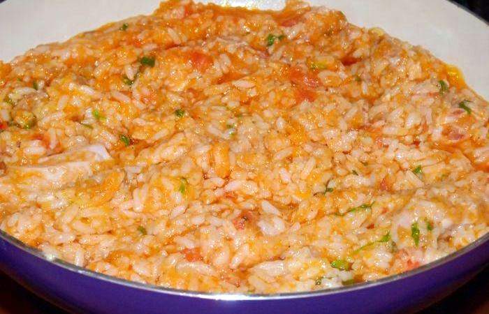 Рецепт Жареный рис с кабачковой икрой шаг-5