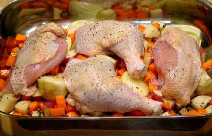 Рецепт Жаркое из курицы с овощами  шаг-4