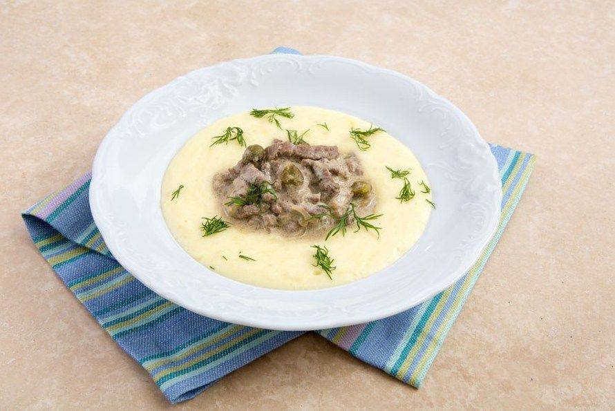 Рецепт Бефстроганов с каперсами Готовим Мясо Бефстроганов с каперсами