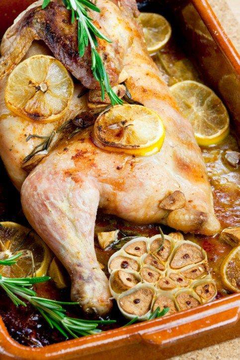 Рецепт Цыпленок с лимоном и эстрагоном Готовим Мясо Цыпленок с лимоном и эстрагоном