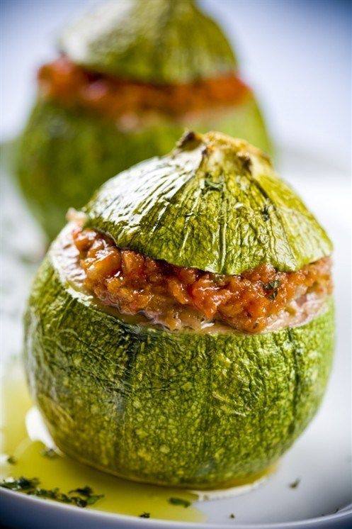 Рецепт Фаршированные говядиной кабачки Готовим Мясо Фаршированные говядиной кабачки