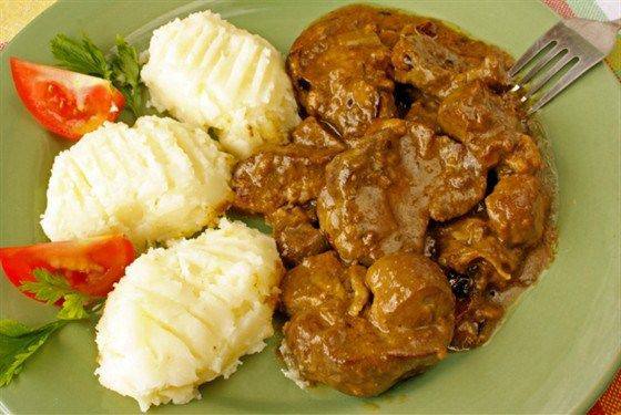 Рецепт Гуляш из легких Готовим Мясо Гуляш из легких