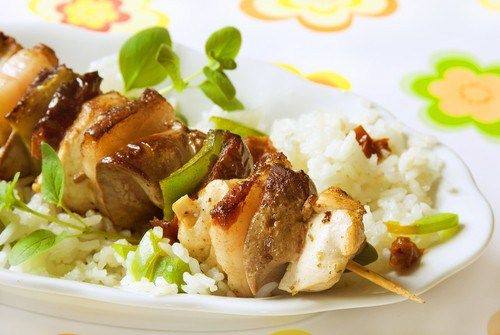 Рецепт Куриные шашлыки с салатом из кускуса и огурцов Готовим Мясо Куриные шашлыки с салатом из кускуса и огурцов
