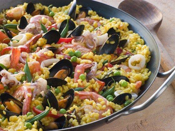 Рецепт Паэлья с кальмарами Готовим Рыба Паэлья с кальмарами