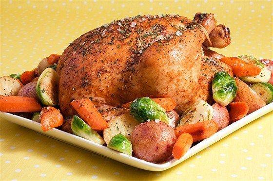 Рецепт Жареный цыпленок Готовим Мясо Жареный цыпленок