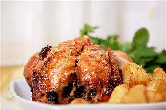Рецепт Жареный цыпленок с розмарином Готовим Мясо Жареный цыпленок с розмарином