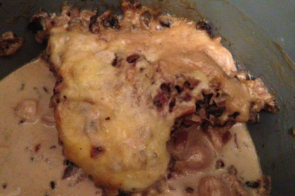 Рецепт Жюльен с шампиньонами и нежным куриным филе Готовим Мясо Жюльен с шампиньонами и нежным куриным филе