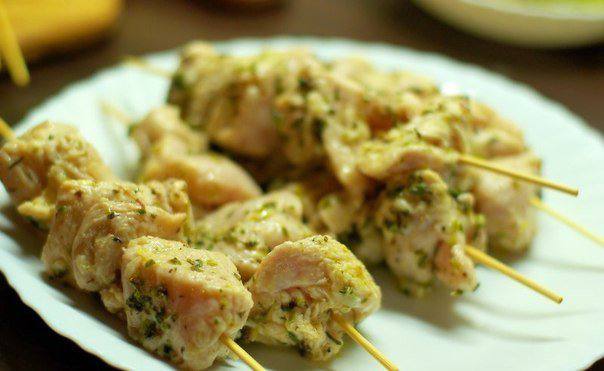 Рецепт Сувлаки из индейки Готовим Мясо Сувлаки из индейки