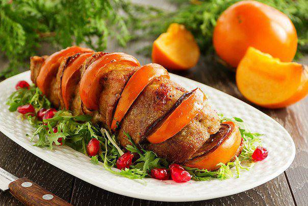 Рецепт Запеченная свинина с хурмой Готовим Мясо Запеченная свинина с хурмой