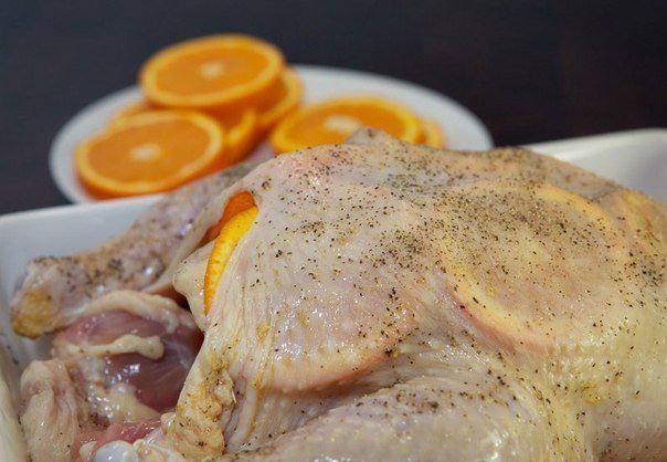 Рецепт Курица, запеченная с апельсинами  шаг-2