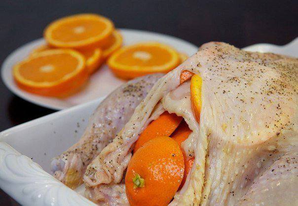 Рецепт Курица, запеченная с апельсинами  шаг-4