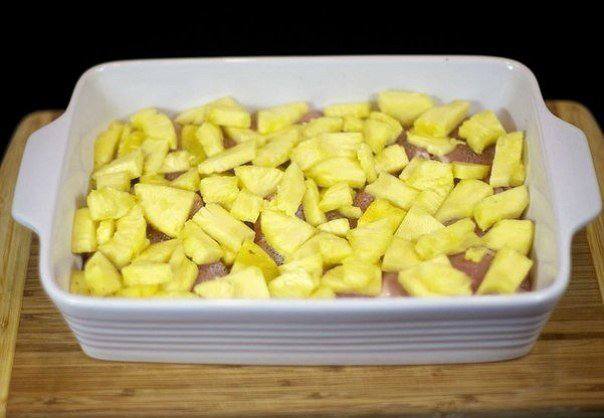 Рецепт Курица с бананом и ананасом  шаг-2