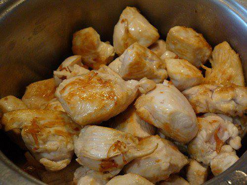 Рецепт Курица с тыквой и шампиньонами в сметане шаг-6