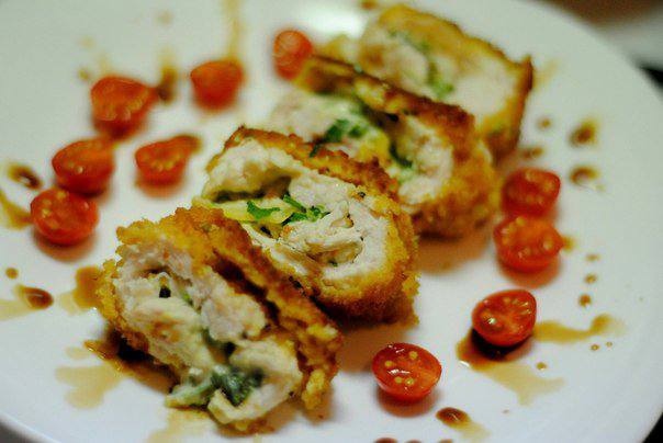 Рецепт Куриные грудки с творожно-лимонной начинкой Готовим Мясо Куриные грудки с творожно-лимонной начинкой