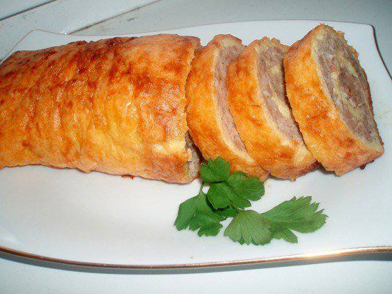 Рецепт Куриный рулет с вермишелью Готовим Мясо Куриный рулет с вермишелью