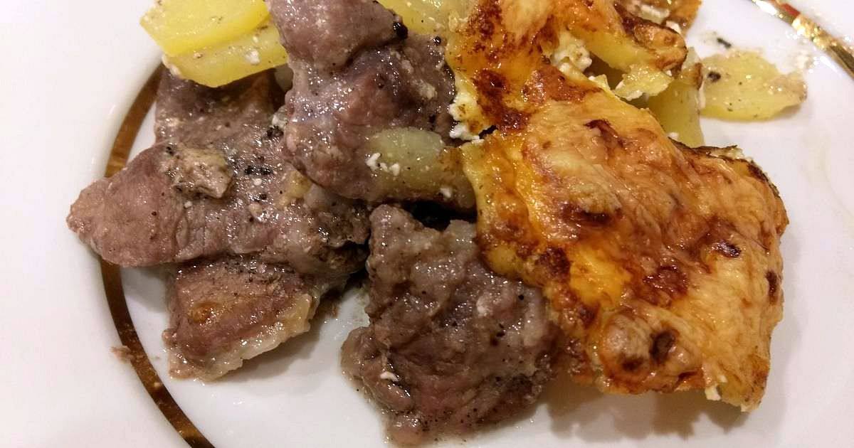Рецепт Запеченная картошка с мясом по-французски Готовим Мясо Запеченная картошка с мясом по-французски