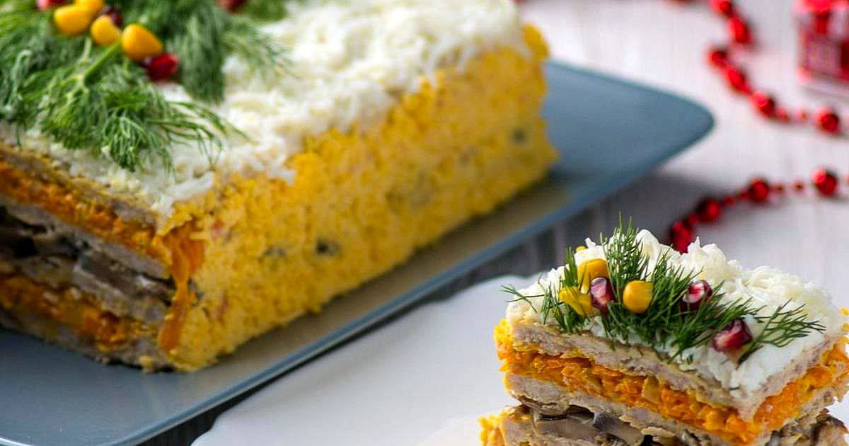 Рецепт Закусочный мясной торт Новогодняя елочка Готовим Мясо Закусочный мясной торт Новогодняя елочка