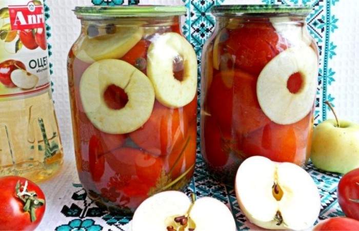 Рецепт Маринованные помидоры с яблоками на зиму Готовим Консервация Маринованные помидоры с яблоками на зиму