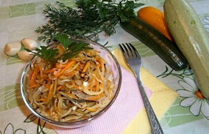 Рецепт Салат из кабачков по-корейски Готовим Консервация Салат из кабачков по-корейски
