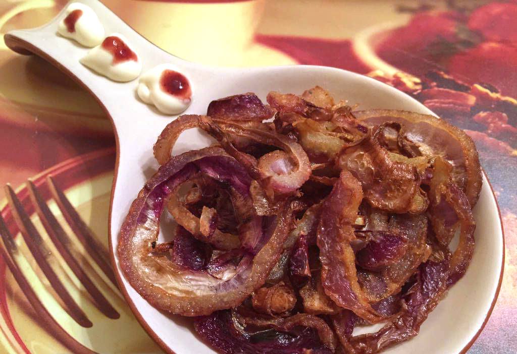 Рецепт Красный лук фри Готовим Закуски Красный лук фри