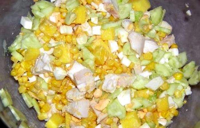 Рецепт Куриный салат с манго шаг-3